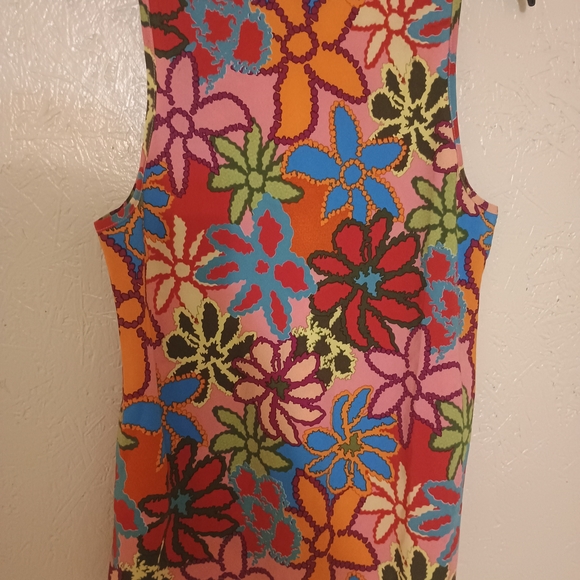 SHEIN Colorful Floral Lace Trim Tank Top - Picture 3 of 3